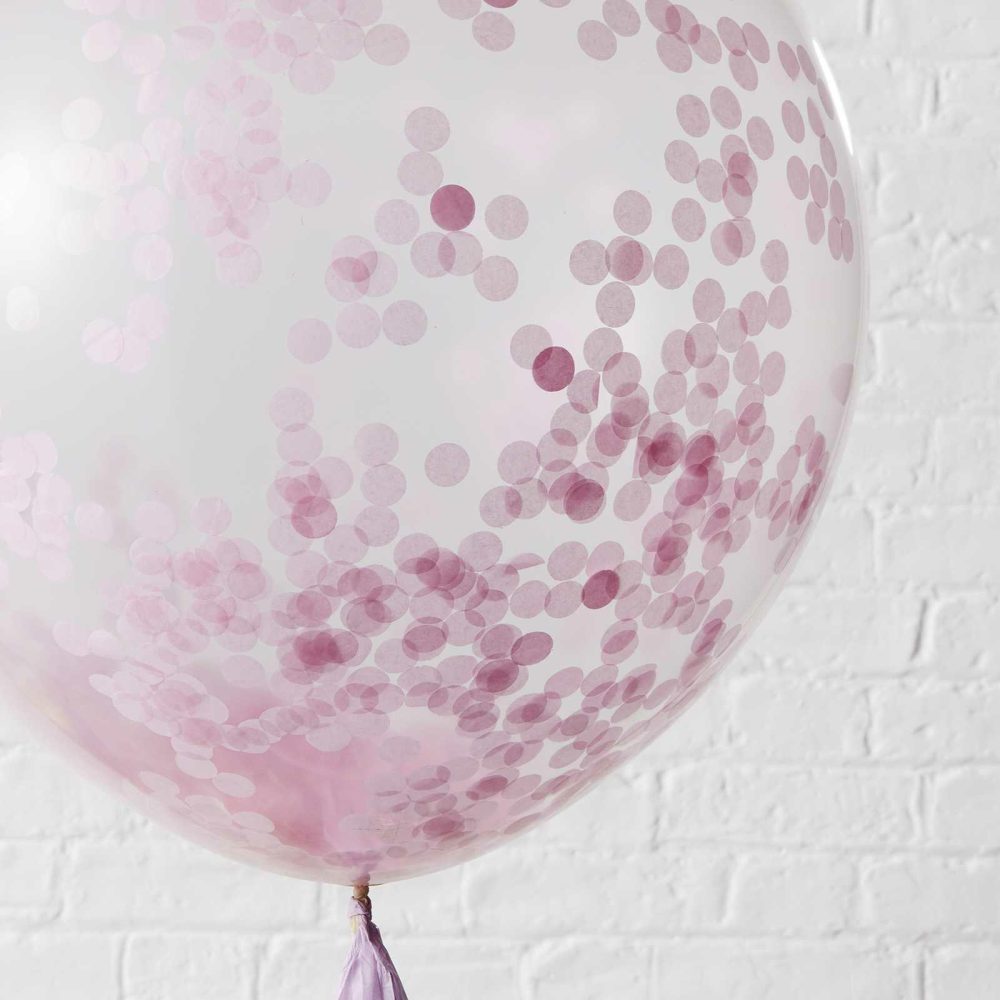 Confetti Balloons |   Pink Giant Confetti Balloons Balloons Confetti Balloons