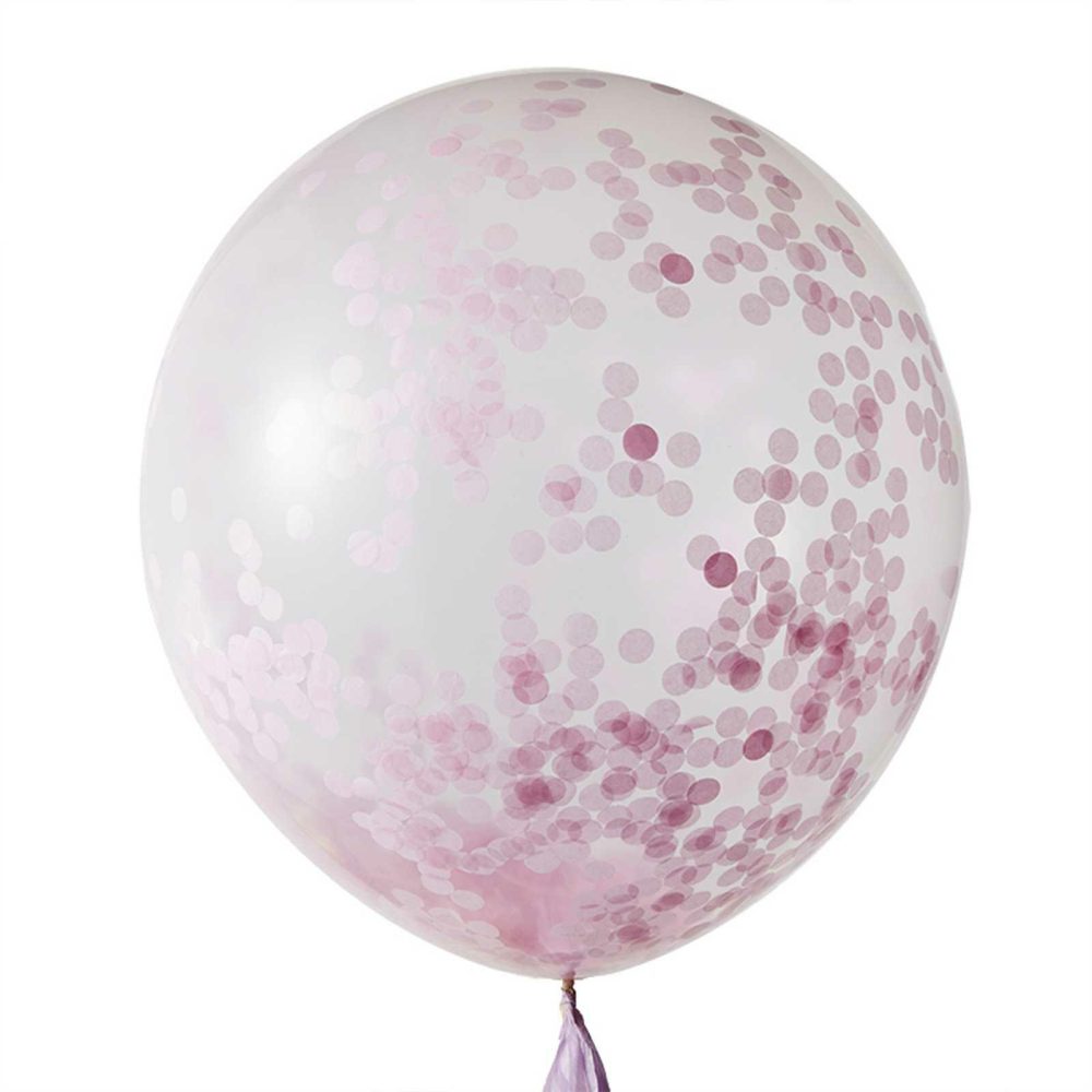 Confetti Balloons |   Pink Giant Confetti Balloons Balloons Confetti Balloons