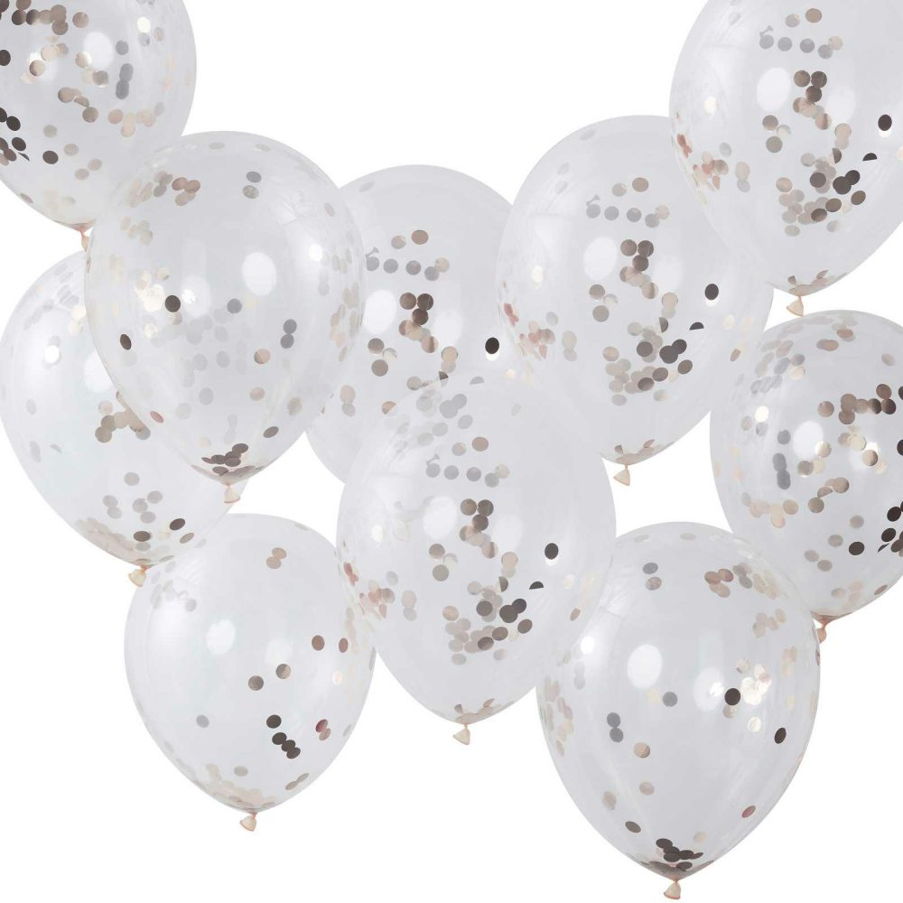 Confetti Balloons |   Rose Gold Confetti Balloons Balloons Confetti Balloons