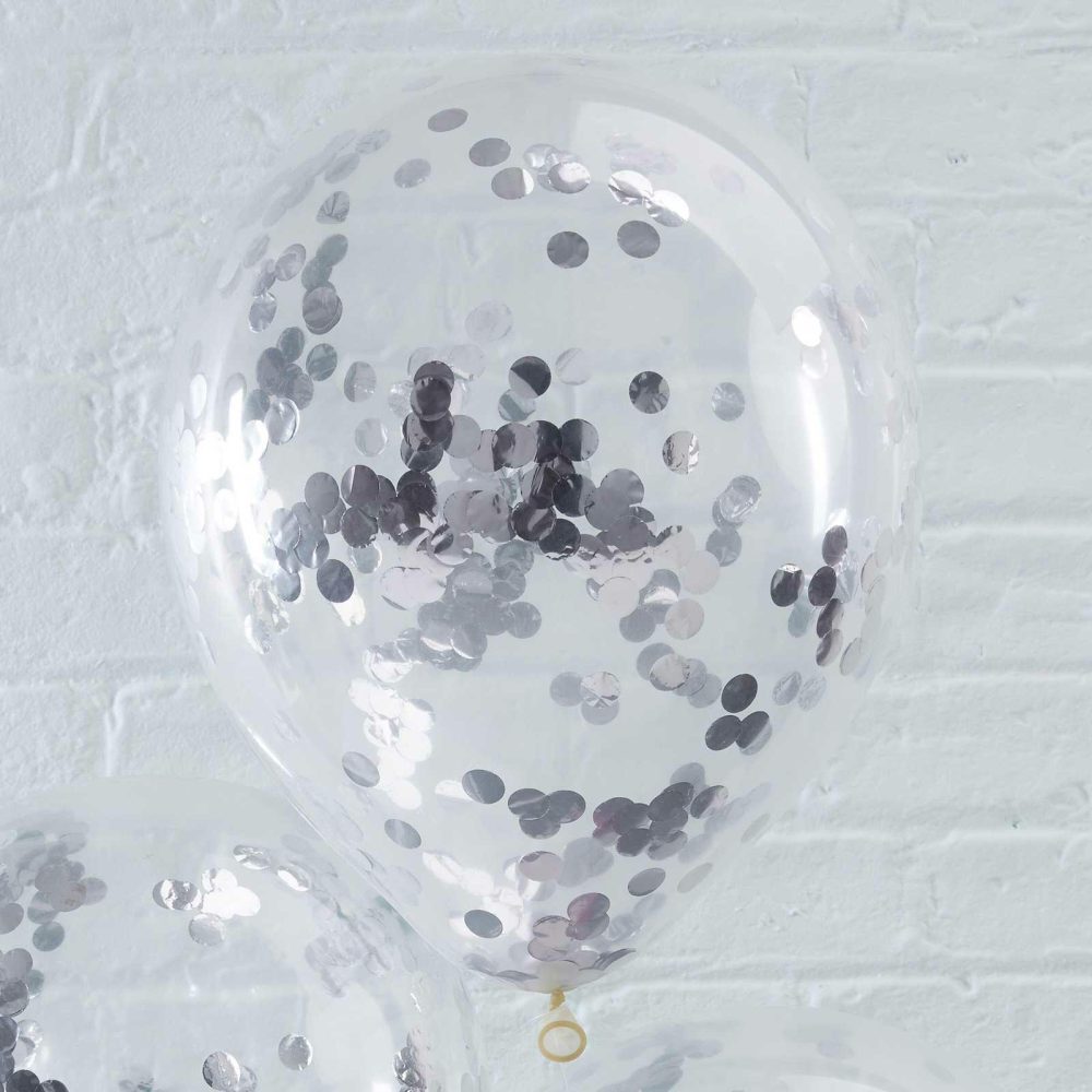 Confetti Balloons |   Silver Confetti Balloons Balloons Confetti Balloons