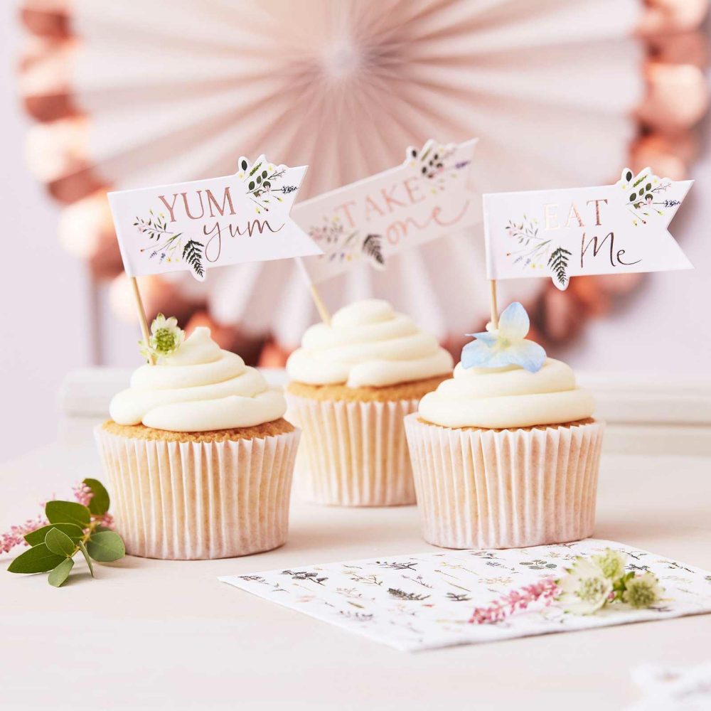 Cupcake Decorations |   Afternoon Tea Cupcake Toppers Candles & Cake Accessories Cupcake Decorations