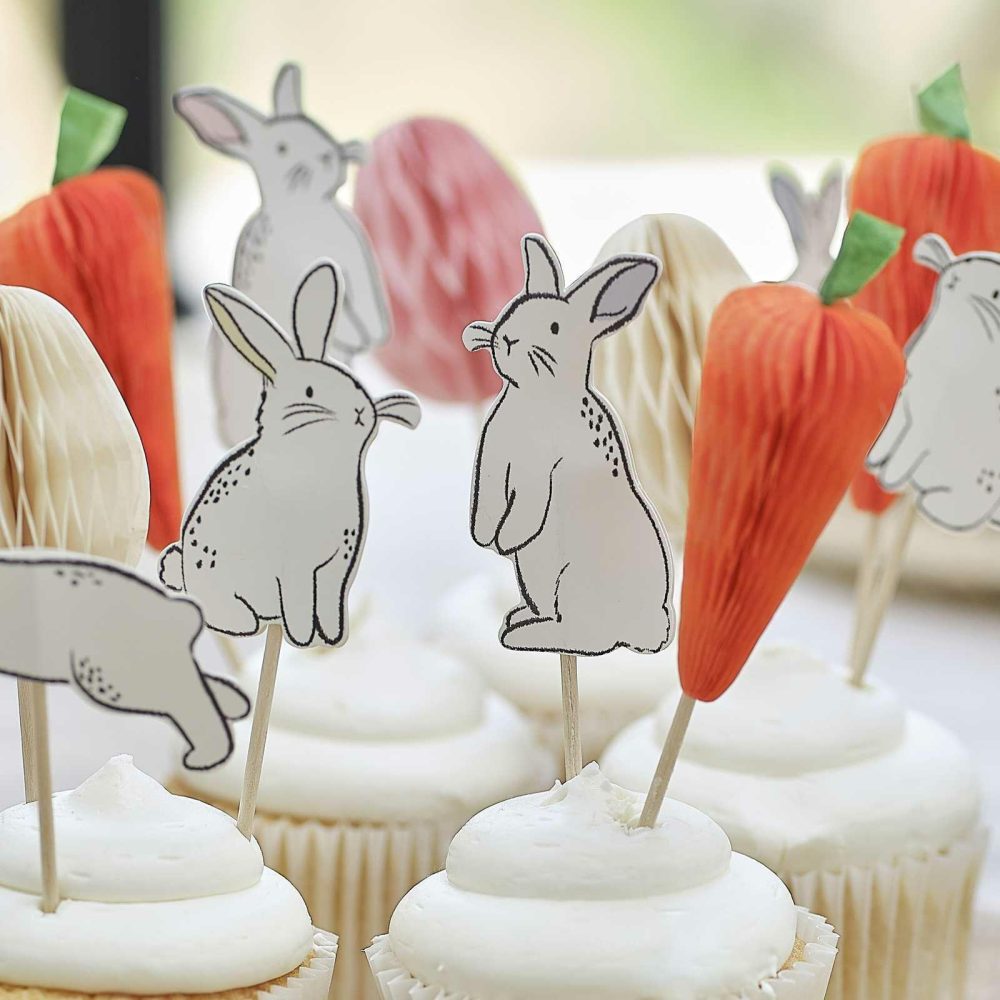 Cupcake Decorations |   Easter Bunny, Carrot & Egg Cupcake Toppers Candles & Cake Accessories Cupcake Decorations