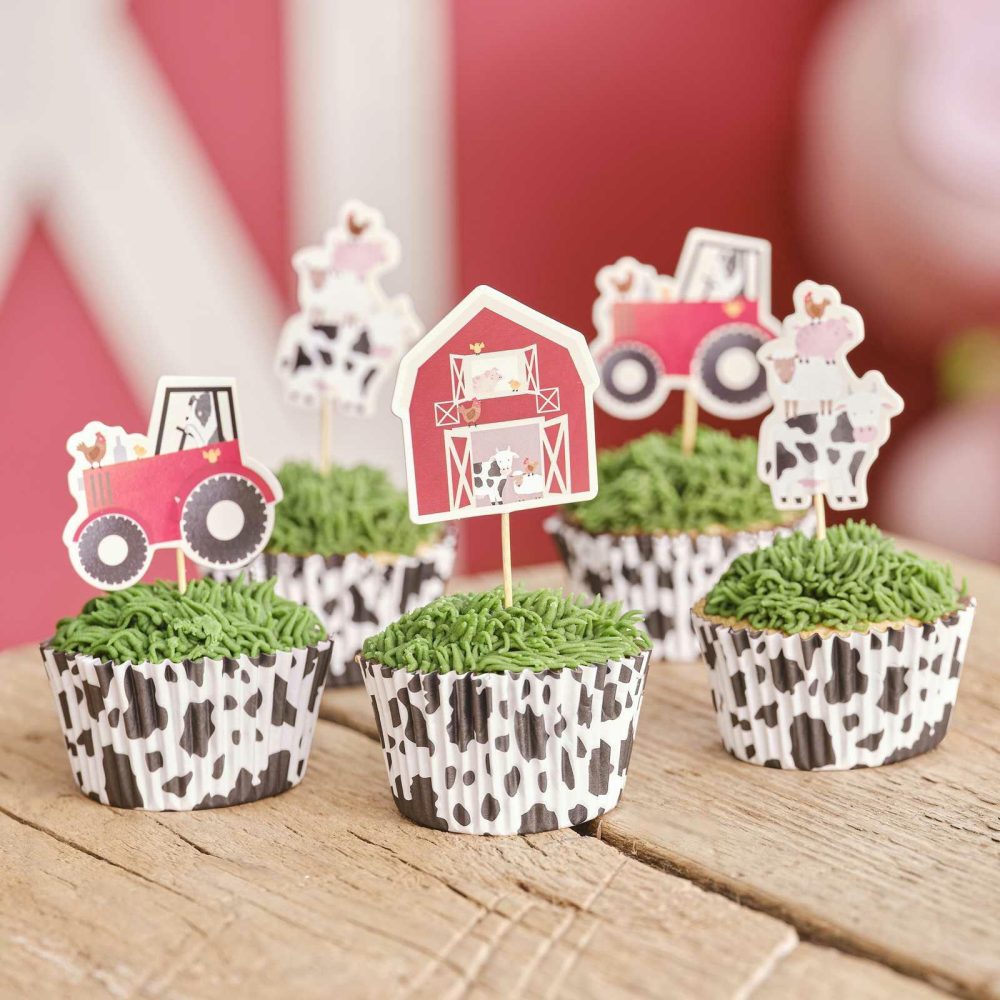 Cupcake Decorations |   Farm Birthday Cake Cupcake Toppers Candles & Cake Accessories Cupcake Decorations