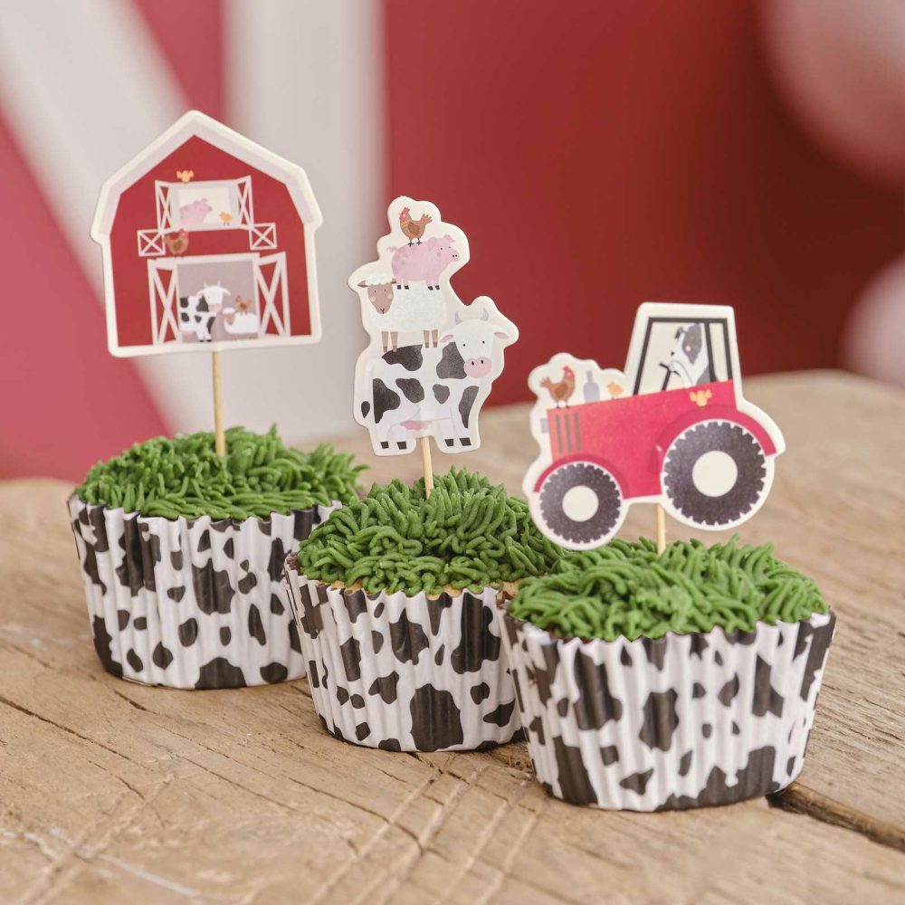 Cupcake Decorations |   Farm Birthday Cake Cupcake Toppers Candles & Cake Accessories Cupcake Decorations