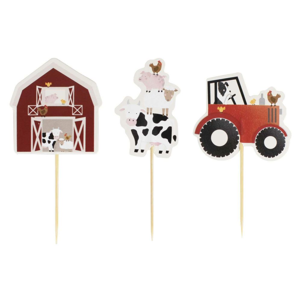 Cupcake Decorations |   Farm Birthday Cake Cupcake Toppers Candles & Cake Accessories Cupcake Decorations