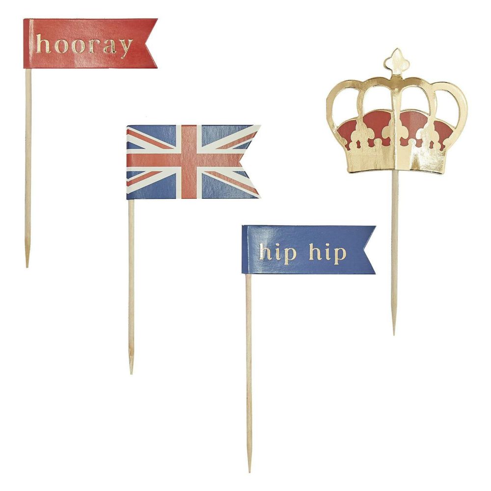 Cupcake Decorations |   Union Jack Cupcake Topper Decorations Candles & Cake Accessories Cupcake Decorations