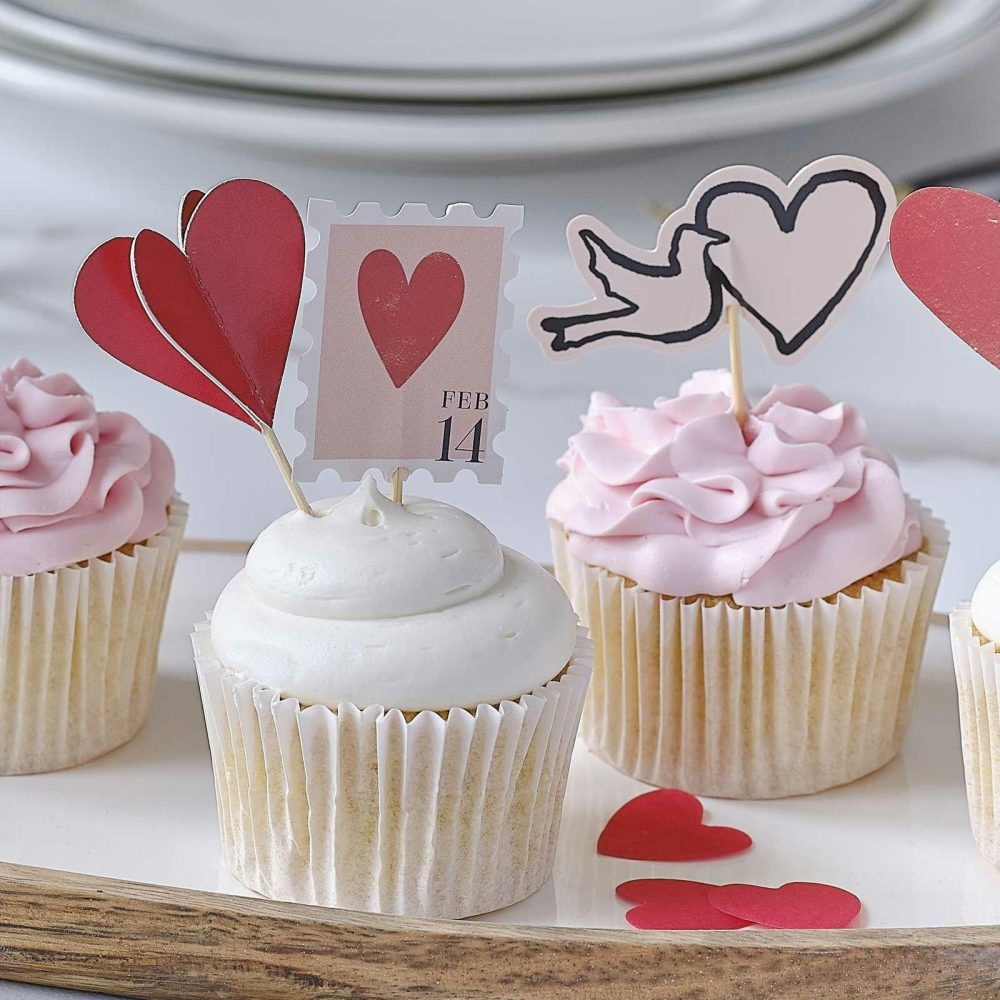 Cupcake Decorations |   Valentines Cupcake Toppers Candles & Cake Accessories Cupcake Decorations