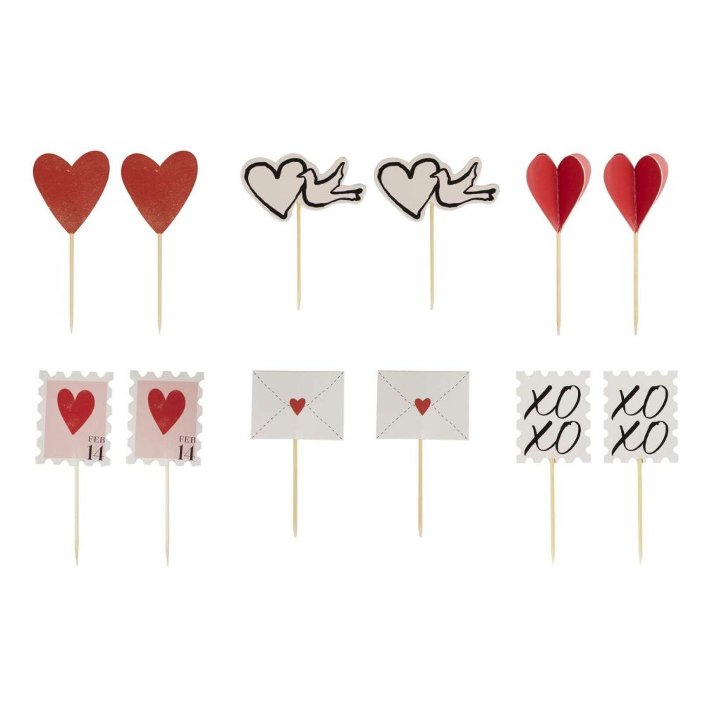 Cupcake Decorations |   Valentines Cupcake Toppers Candles & Cake Accessories Cupcake Decorations