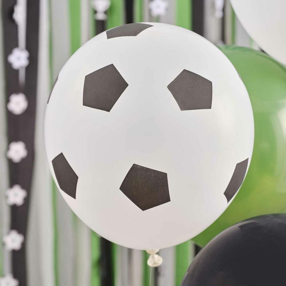 Decorations |   Black, White And Green Football Balloon Bundle Decorations Decorations