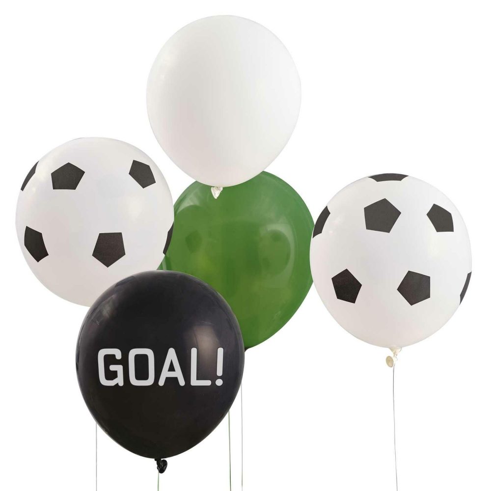 Decorations |   Black, White And Green Football Balloon Bundle Decorations Decorations