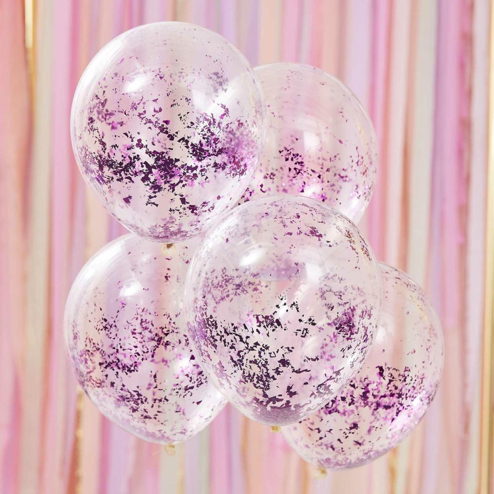 Decorations |   Lilac Confetti Balloons Decorations Decorations