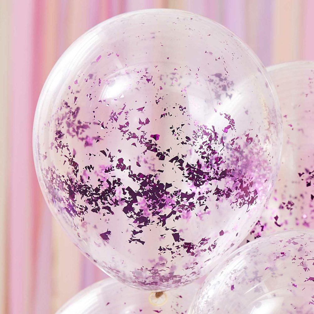 Decorations |   Lilac Confetti Balloons Decorations Decorations