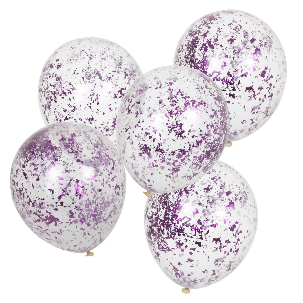 Decorations |   Lilac Confetti Balloons Decorations Decorations