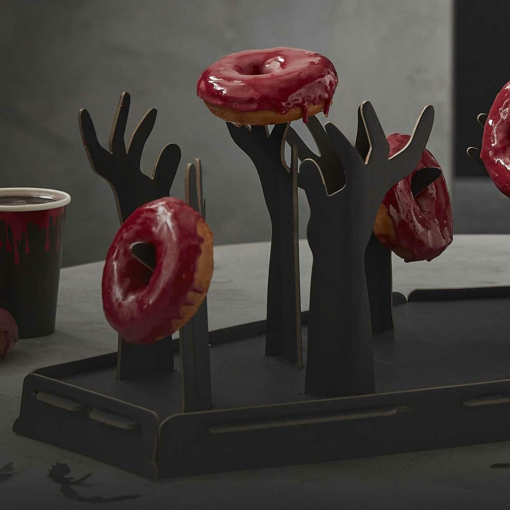 Donut Walls |   Halloween Coffin And Zombie Hand Donut Stand Candles & Cake Accessories Donut Walls