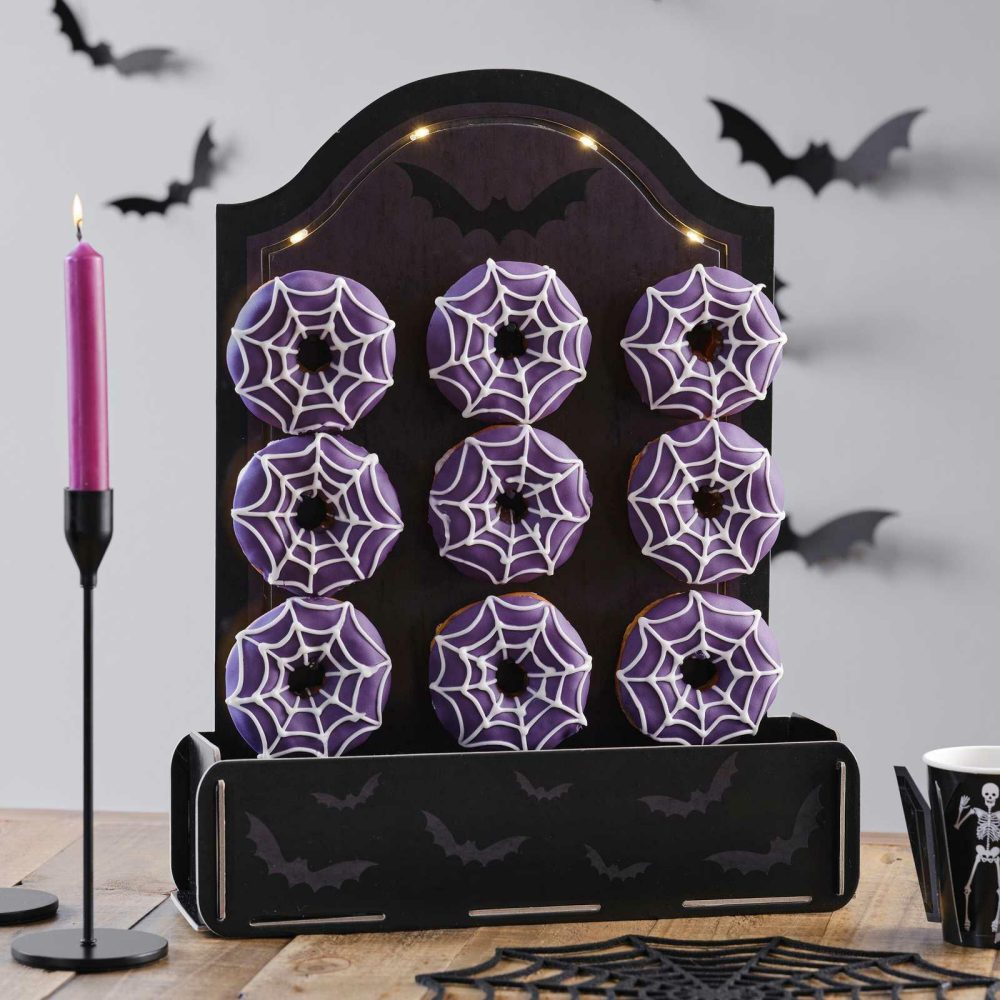 Donut Walls |   Halloween Tombstone Donut Stand With Treat Bucket And Lights Candles & Cake Accessories Donut Walls