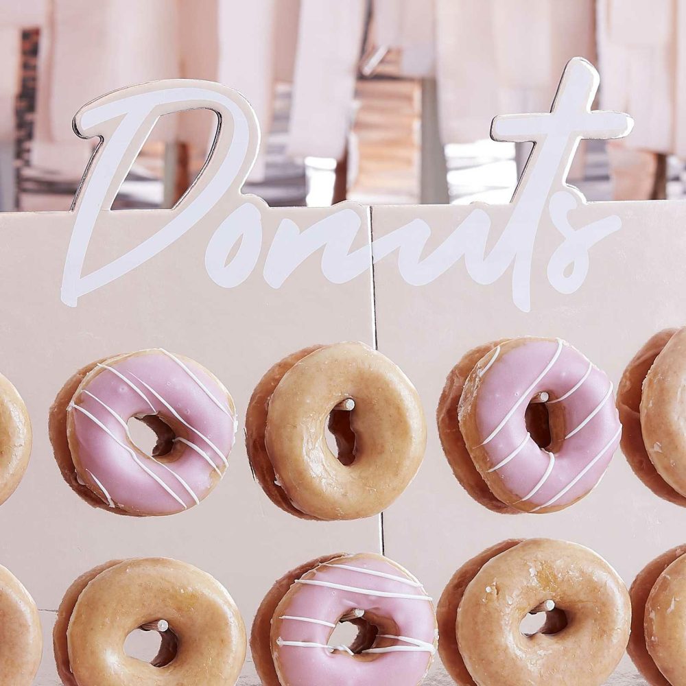 Donut Walls |   Rose Gold Foiled Donut Wall Candles & Cake Accessories Donut Walls