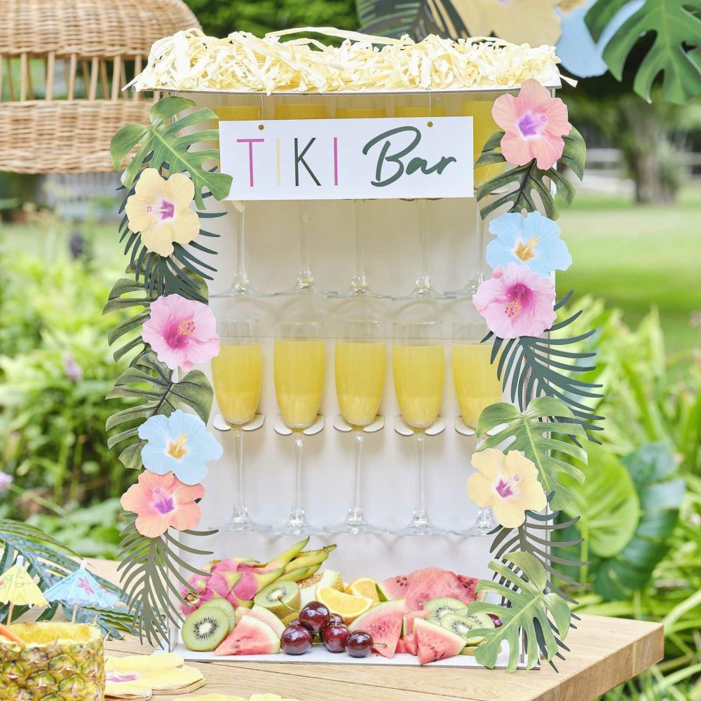 Drink Stands |   Hawaiian Tiki Bar Drinks Stand With Grazing Board Drink Stands Drink Stands