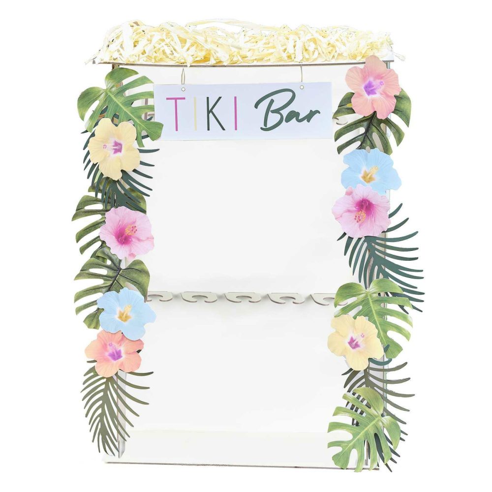 Drink Stands |   Hawaiian Tiki Bar Drinks Stand With Grazing Board Drink Stands Drink Stands