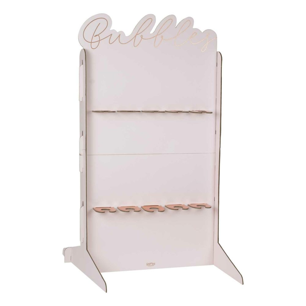 Drink Stands |   Rose Gold Foiled & Blush Bubbly Wall Drink Stands Drink Stands