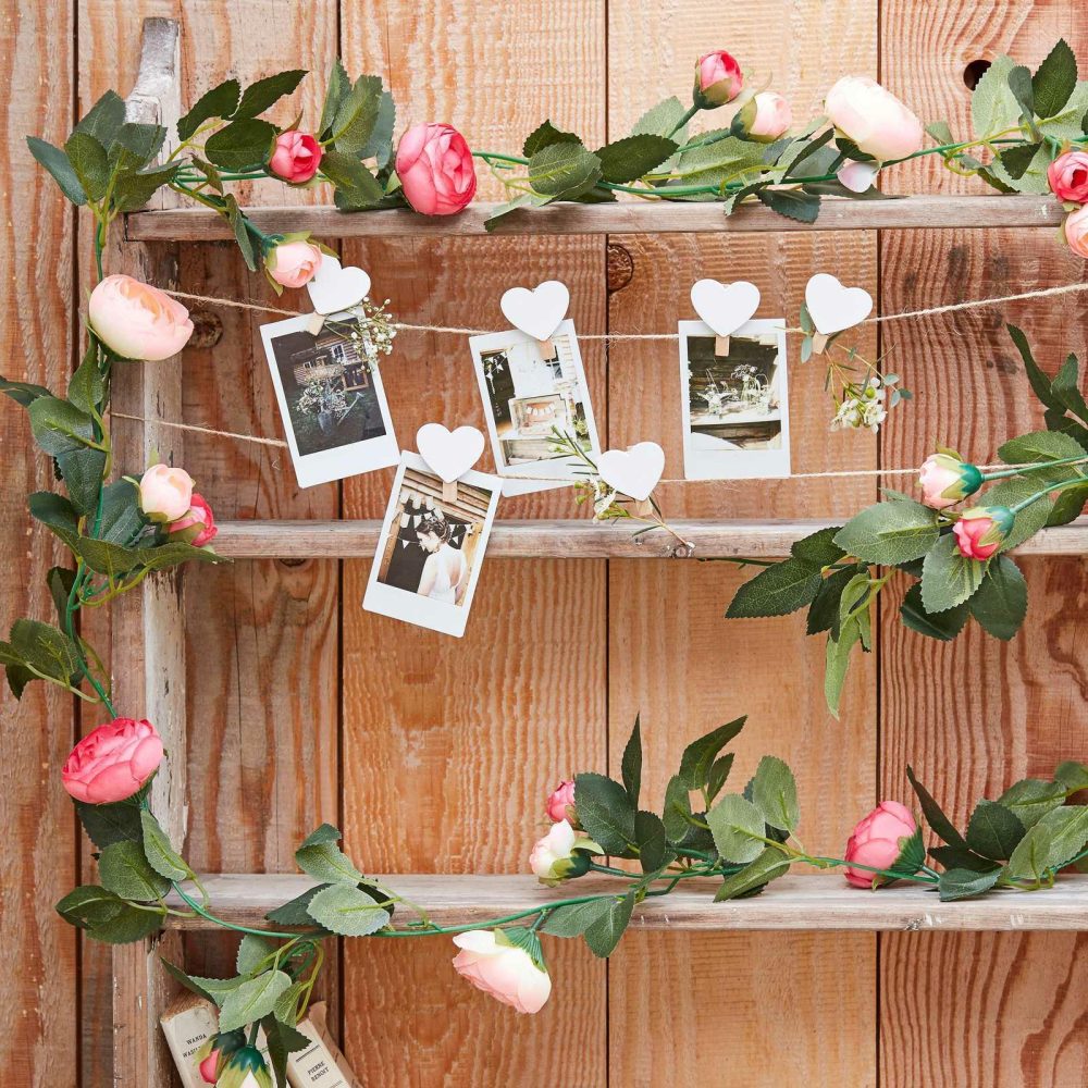 Flowers & Foliage |   Artificial Pink Rose Garland Decoration Flowers & Foliage Flowers & Foliage