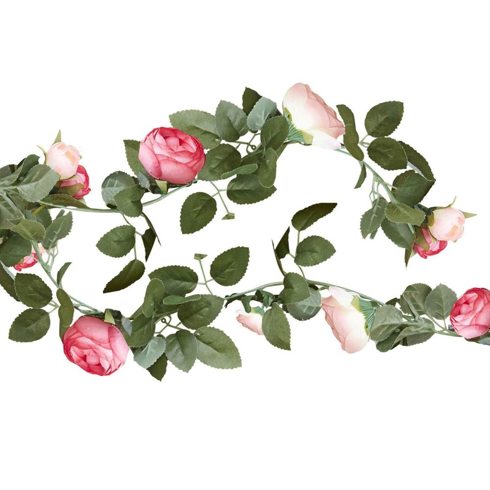 Flowers & Foliage |   Artificial Pink Rose Garland Decoration Flowers & Foliage Flowers & Foliage