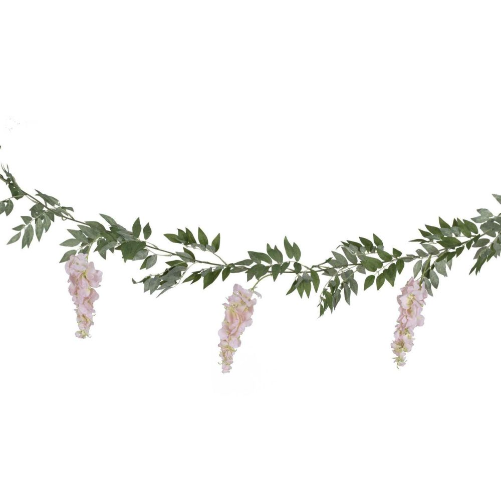 Flowers & Foliage |   Blush Pink And Green Wisteria Foliage Garland Party Decorations Flowers & Foliage