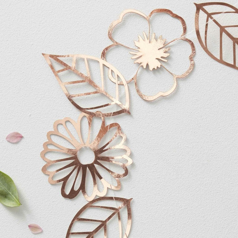 Flowers & Foliage |   Rose Gold Flower Bunting Bunting & Garlands Bunting & Garlands