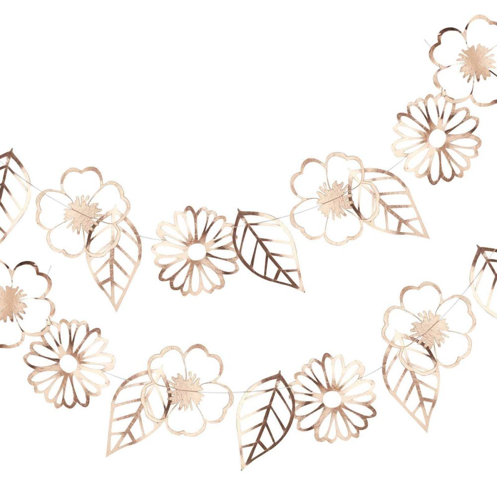 Flowers & Foliage |   Rose Gold Flower Bunting Bunting & Garlands Bunting & Garlands