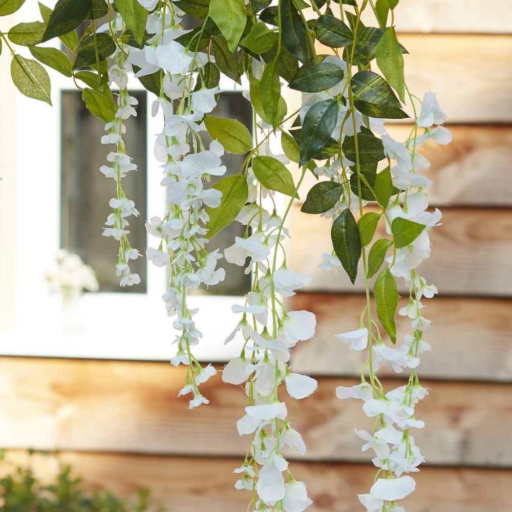 Flowers & Foliage |   White Artificial Wisteria Wedding Garland Flowers & Foliage Flowers & Foliage