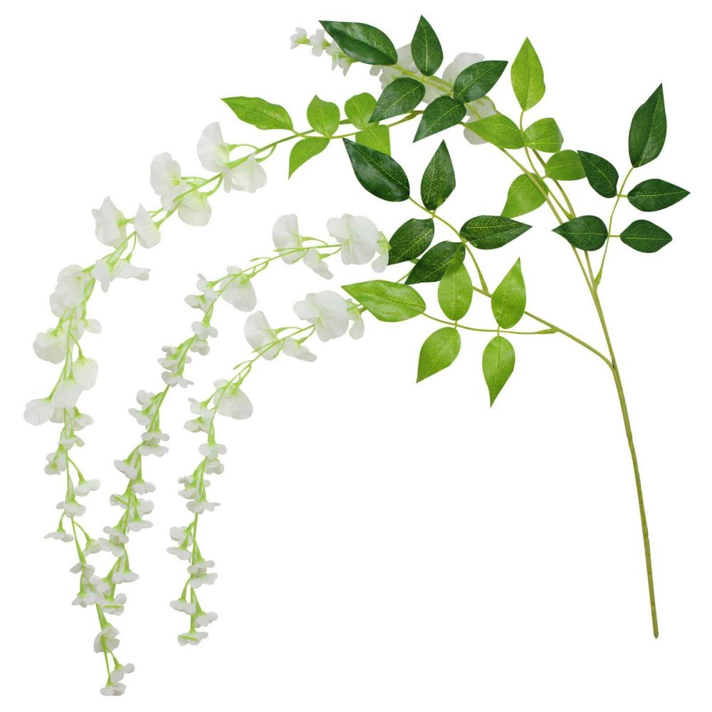 Flowers & Foliage |   White Artificial Wisteria Wedding Garland Flowers & Foliage Flowers & Foliage