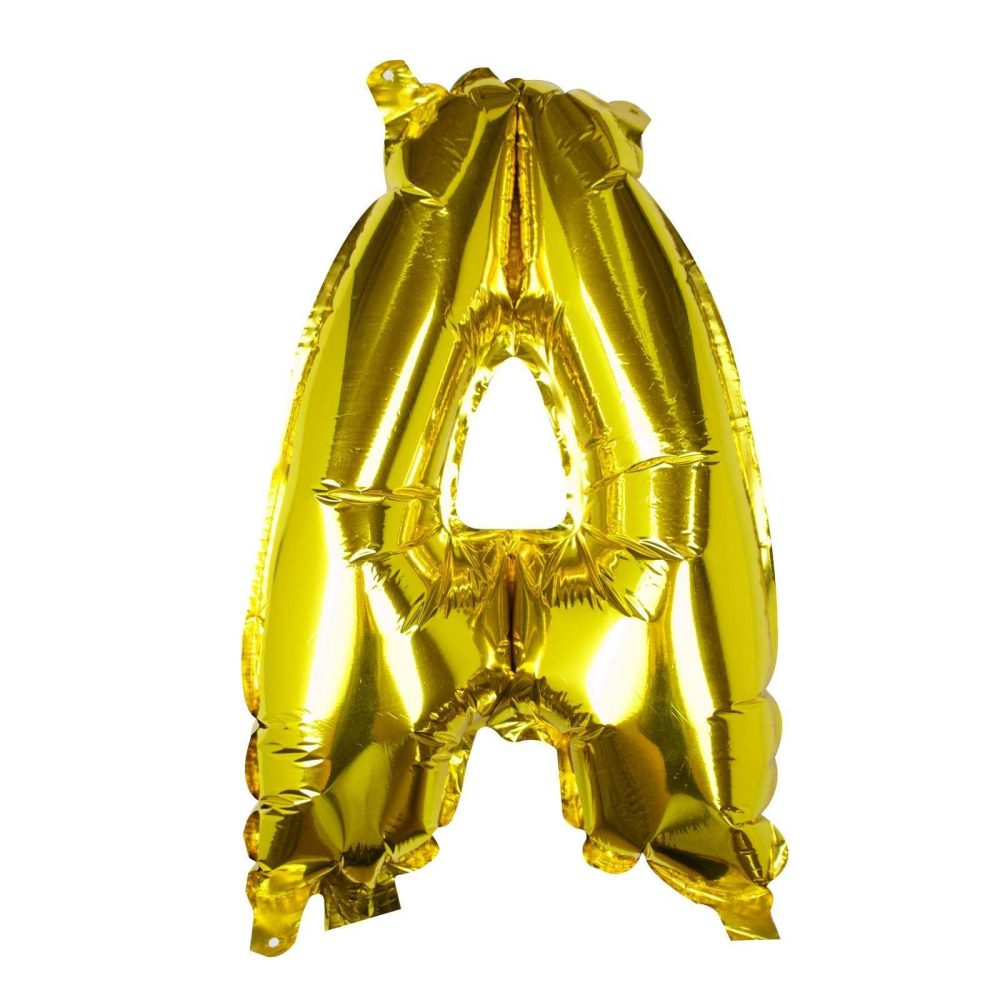 Foil Balloons |   Gold Foil Letter A Balloon Balloons Foil Balloons