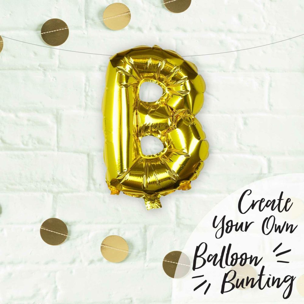 Foil Balloons |   Gold Foil Letter B Balloon Balloons Foil Balloons