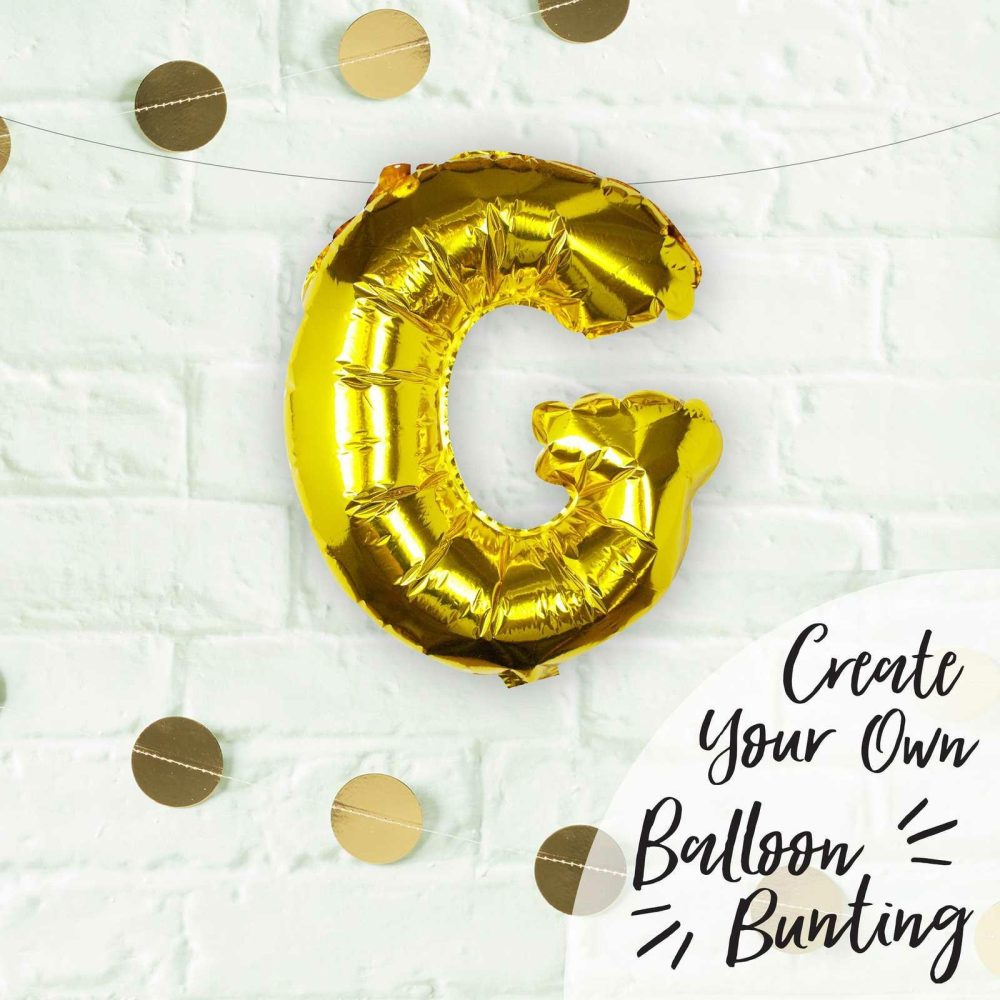 Foil Balloons |   Gold Foil Letter G Balloon Balloons Foil Balloons