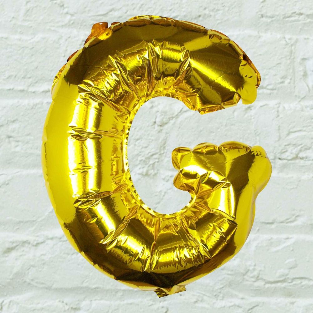 Foil Balloons |   Gold Foil Letter G Balloon Balloons Foil Balloons