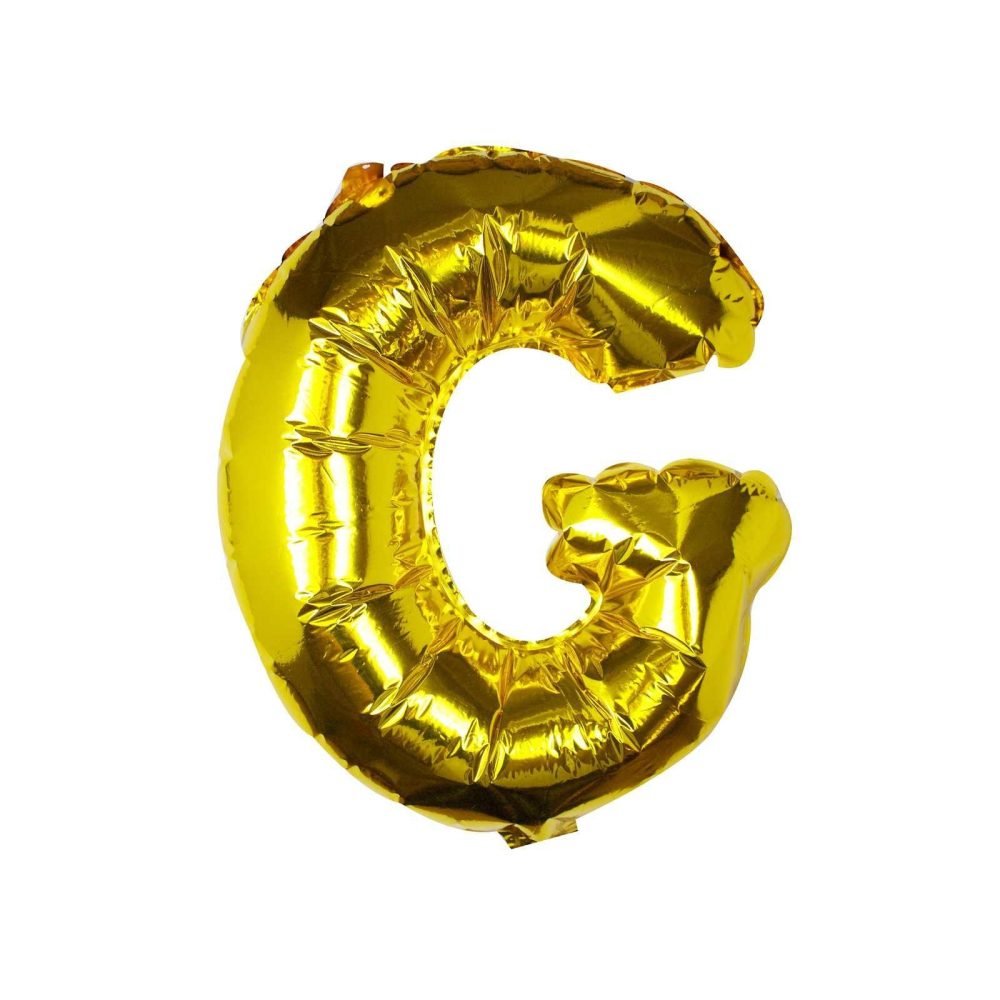 Foil Balloons |   Gold Foil Letter G Balloon Balloons Foil Balloons