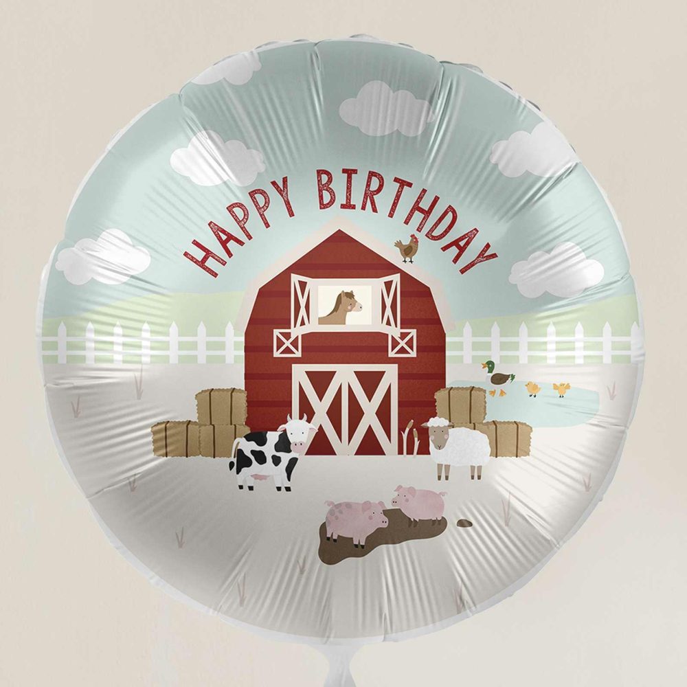 Foil Balloons |   Happy Birthday Farm Party Balloon Balloons Foil Balloons