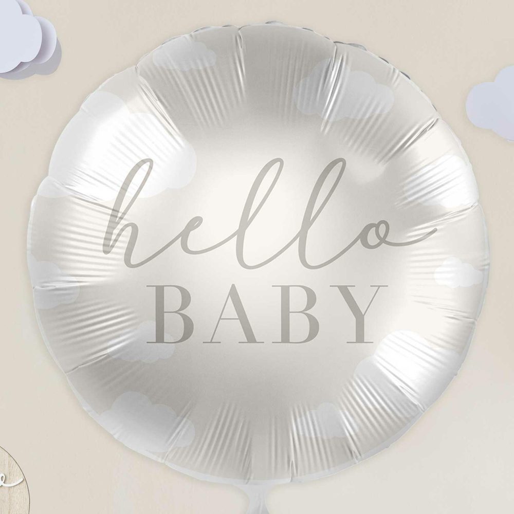 Foil Balloons |   Hello Baby Clouds Baby Shower Balloon Baby Shower Balloons Baby Shower Balloons