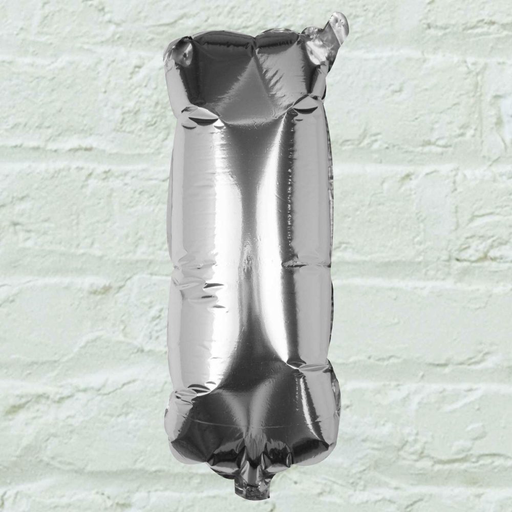 Foil Balloons |   Silver Foil Letter I Balloon Balloons Foil Balloons