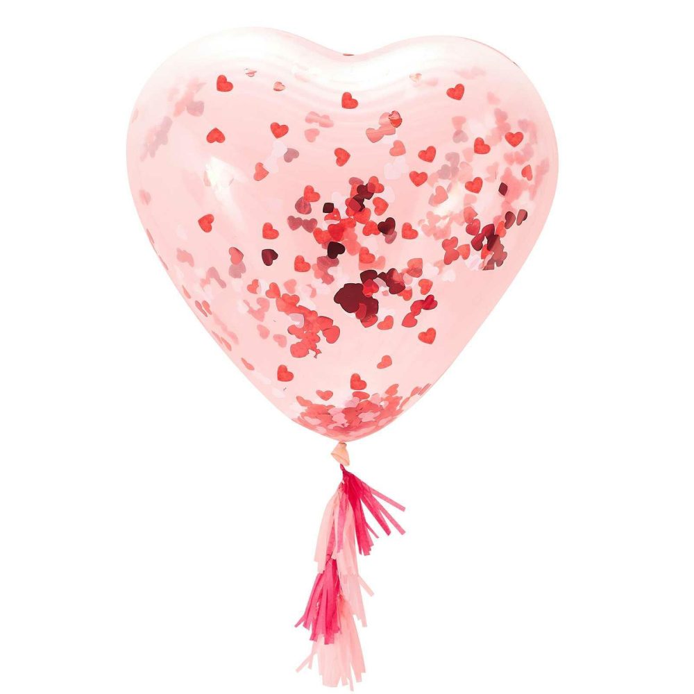 Giant Balloons |   Giant Heart Shaped Confetti Balloon Balloons Giant Balloons