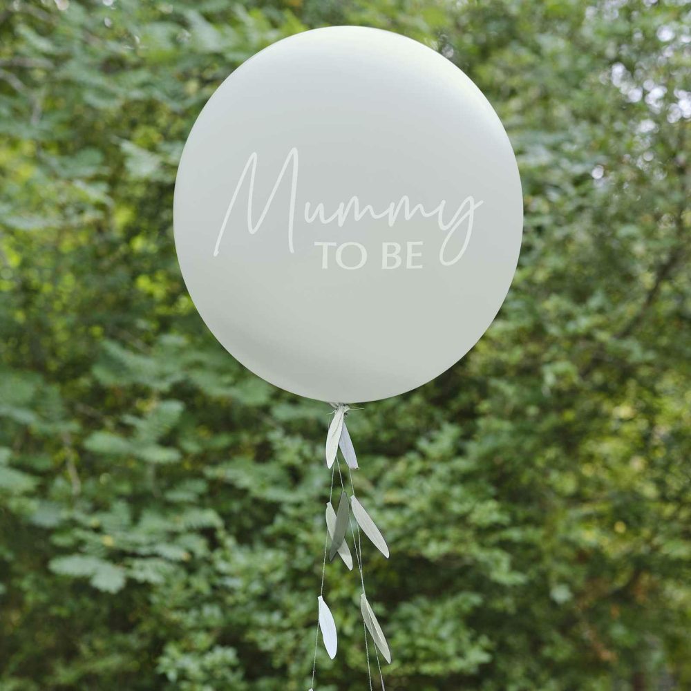 Giant Balloons |   Mummy To Be Baby Shower Balloon With Botanical Tail Balloons Giant Balloons