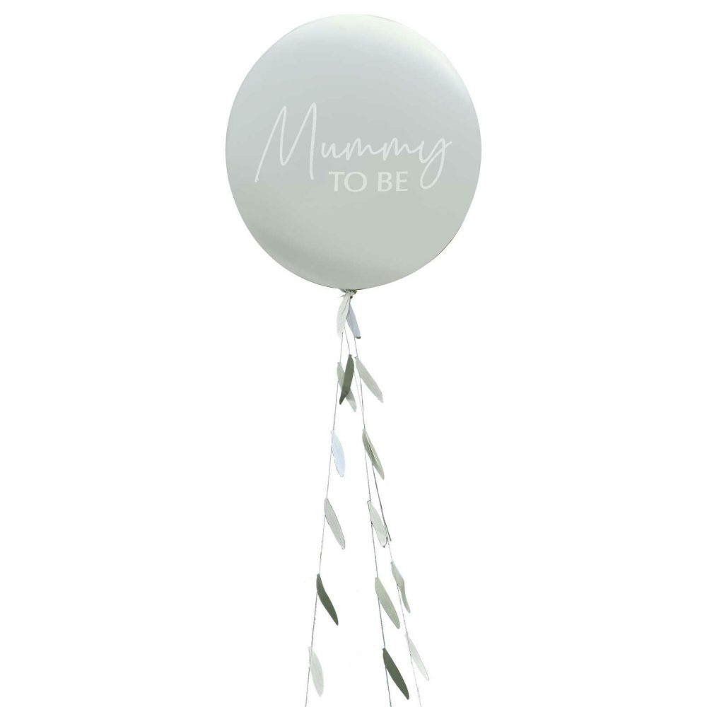 Giant Balloons |   Mummy To Be Baby Shower Balloon With Botanical Tail Balloons Giant Balloons