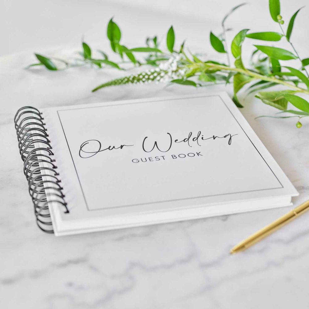 Guest Books & Post Boxes |   Black And White Wedding Guest Book Guest Books & Post Boxes Guest Books & Post Boxes