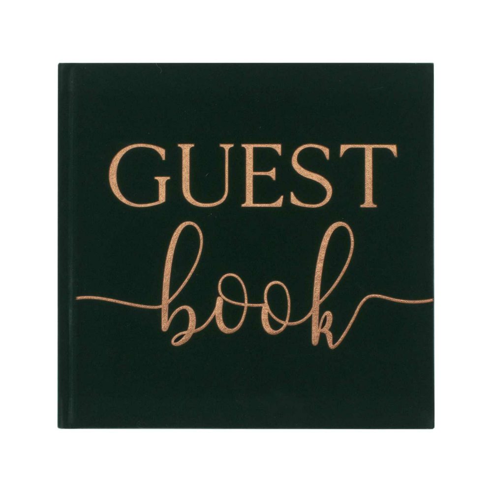 Guest Books & Post Boxes |   Green Velvet Foiled Wedding Guest Book Guest Books & Post Boxes Guest Books & Post Boxes