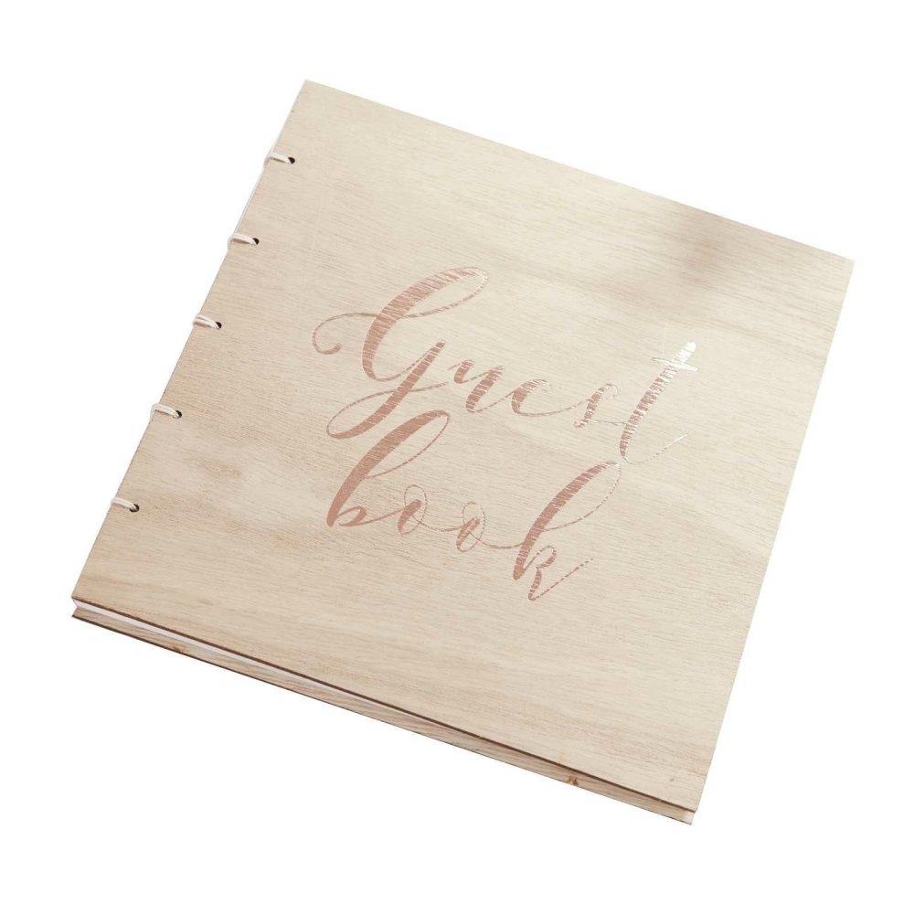 Guest Books & Post Boxes |   Rose Gold Wooden Wedding Guest Book Guest Books & Post Boxes Guest Books & Post Boxes