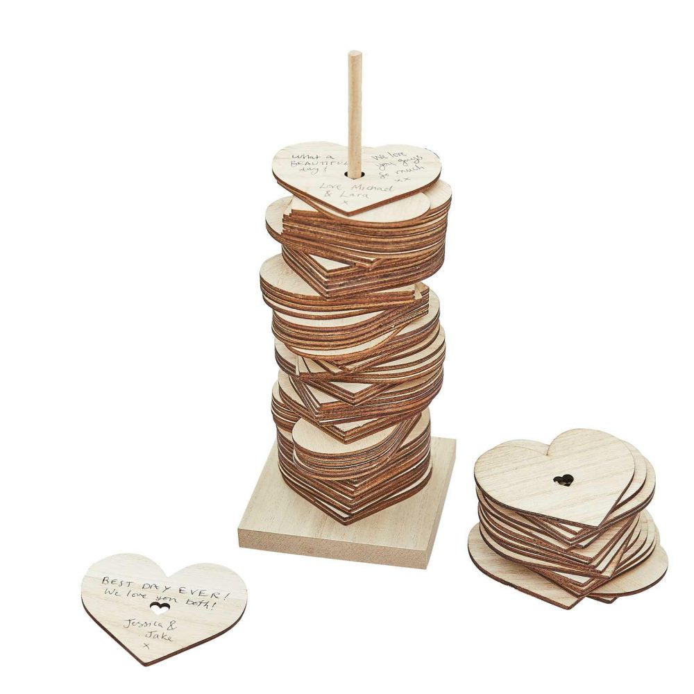 Guest Books & Post Boxes |   Wooden Stacking Heart Wedding Guest Book Alternative Guest Books & Post Boxes Guest Books & Post Boxes