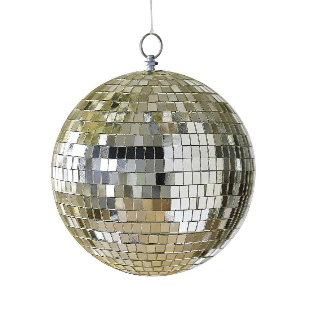 Hanging Decorations |   20Cm Gold Disco Ball Hanging Decoration Hanging Decorations Hanging Decorations