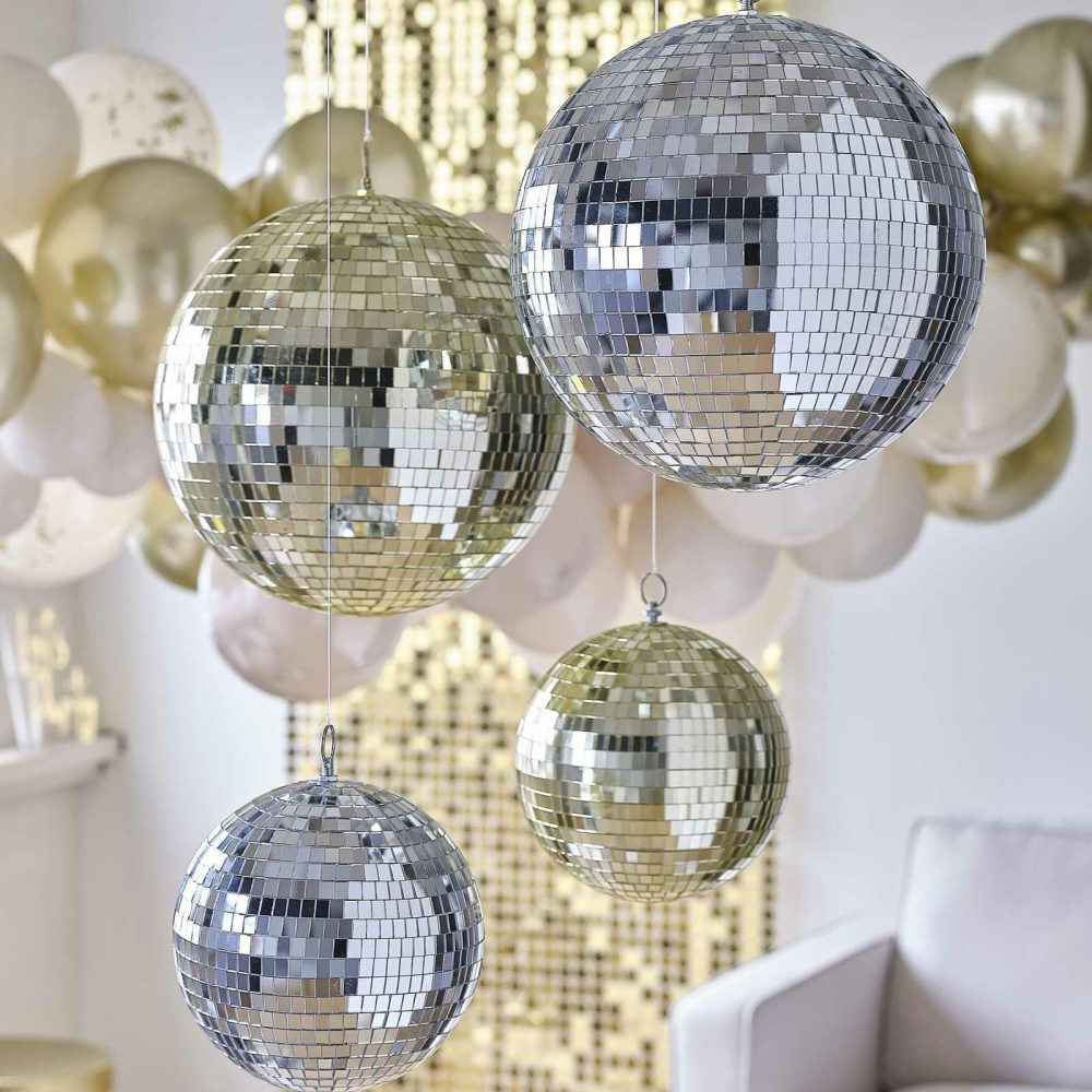 Hanging Decorations |   20Cm Gold Disco Ball Hanging Decoration Hanging Decorations Hanging Decorations