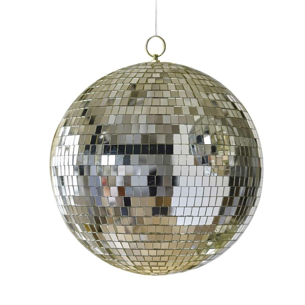 Hanging Decorations |   30Cm Gold Disco Ball Hanging Decoration Hanging Decorations Hanging Decorations