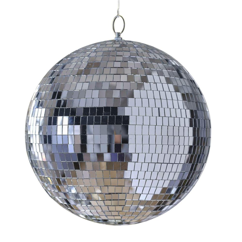 Hanging Decorations |   30Cm Silver Disco Ball Hanging Decoration Hanging Decorations Hanging Decorations