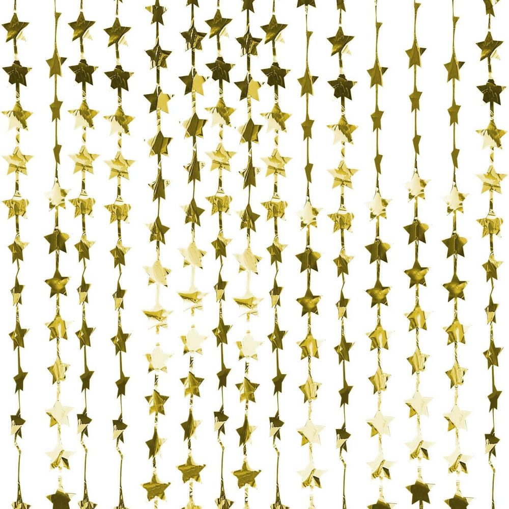 Hanging Decorations |   Gold Foil Star Party Backdrop Backdrops Backdrops